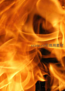 动态火焰特写：橙黄交织的炽热火舌流动纹理微距摄影